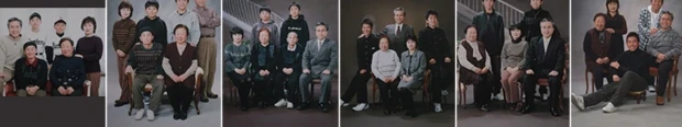 毎年撮影されたご家族の写真